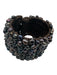 SOMS TH Purple & Brown Pearl Woven Thread Cluster open cuff Bracelet Purple & Brown