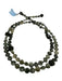 Green Agate Cluster Beads Wrap Around Lariat Necklace Green