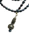 Purple & Gold Pearl Metal Tassels Lariat Necklace Purple & Gold