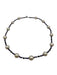 White, Purple & Black Pearl 925 Silver Beaded Toggle Clasp Necklace White, Purple & Black