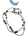 Gray & Brown Pearl Leather Cord Beaded Toggle Clasp Necklace Gray & Brown