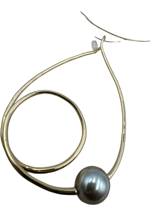 Alexis Bittar Gold & Gray 10k Gold Plated Faux Pearl Abstract Pendant Necklace Gold & Gray
