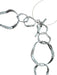 Lorren Bell Silver & White 925 Silver Pearl Hammered Chain Toggle Clasp Necklace Silver & White
