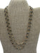 Swarovski Gold & Gray Crystal Metal Bezel Chain Long Necklace Gold & Gray