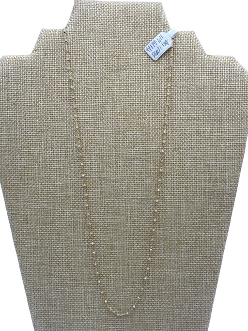 Gold 14k Gold Thin Beaded Chain Lobster Clasp Necklace Gold