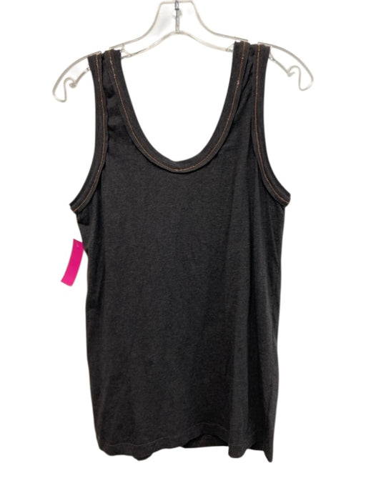 Brunello Cucinelli Size XL Gray & Copper Cotton & Elastane Sleeveless Tank Top Gray & Copper / XL