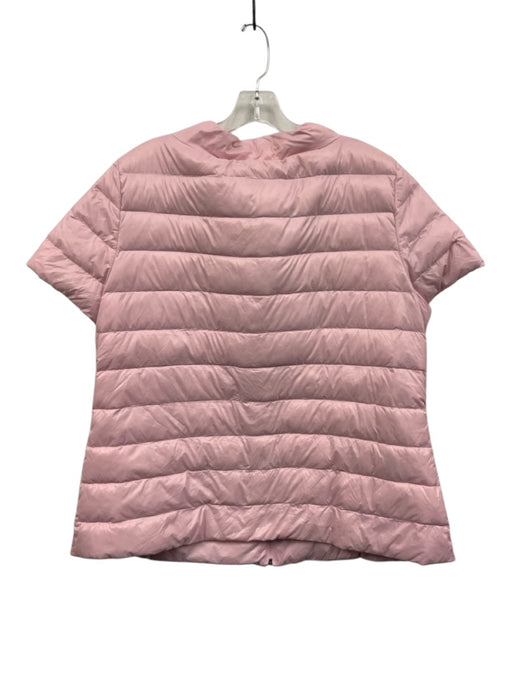 My Anorak Size XL Light Pink Nylon Quilted Zip Front Short Sleeve Puffer Jacket Light Pink / XL