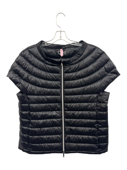 Cotes of London Size XXL Black No Fabric Tag Quilted Cap Sleeve boat neck Jacket Black / XXL