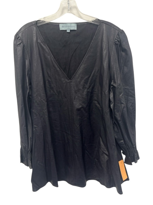 Tuckernuck Size XXXL Midnight blue Polyester Long Sleeve V Neck Coated Top Midnight blue / XXXL