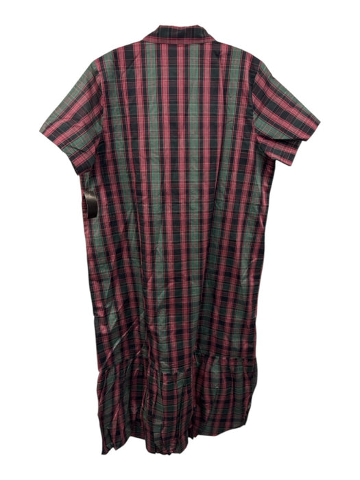 Tuckernuck Size XXL Pink, Green, Black Cotton Button Down Plaid Collared Dress Pink, Green, Black / XXL