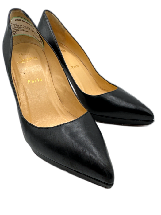 Christian Louboutin Shoe Size 40 Black & Red Patent Leather Stiletto Pumps Black & Red / 40