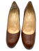 Christian Louboutin Shoe Size 40 Brown Nappa Leather Round Toe Stacked Pumps Brown / 40
