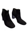 Donald Pliner Shoe Size 7 Black Suede Back Zip Squarish toe Heel Booties Black / 7