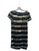 French Connection Size 6 Black & Gold Polyester Sequins Short Sleeve Dress Black & Gold / 6