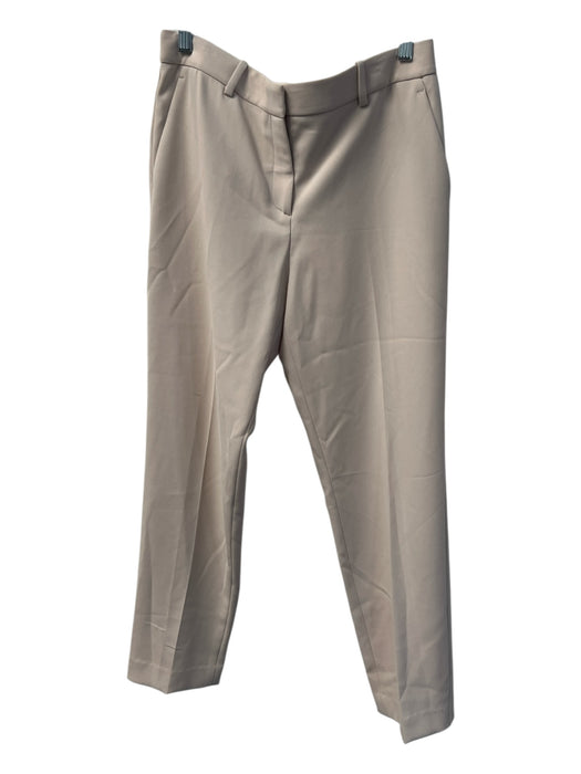 Theory Size 8 Beige Acetate Blend Crepe zip fly Side Pocket Trouser Pants Beige / 8