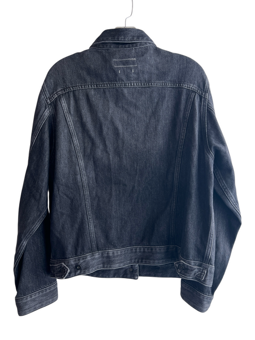 Rag & Bone Size S Black Wash Cotton Blend Denim Button Front Collared Jacket Black Wash / S