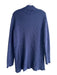 Halogen Size M Navy Cotton Blend Mock Neck Long Sleeve Ribbed Speckled Sweater Navy / M