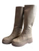 Matisse Shoe Size 8 Beige Leather & Manmade Almond Toe Knee High Platform Boots Beige / 8