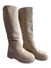 Matisse Shoe Size 8 Beige Leather & Manmade Almond Toe Knee High Platform Boots Beige / 8