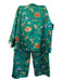 Natori Size M Green Polyester Button Down Long Sleeve Wide Leg Floral Pajamas Green / M