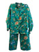 Natori Size M Green Polyester Button Down Long Sleeve Wide Leg Floral Pajamas Green / M