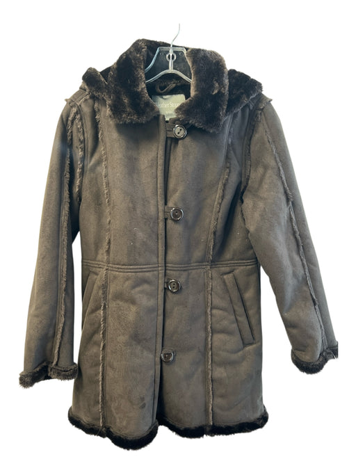 Weather Stoppers Size M Espresso Brown Polyester Faux Fur Lining Pockets Coat Espresso Brown / M