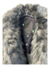 Vera Wang Size S Grey Polyester Faux Fur Snap Button Shag Long Sleeve Coat Grey / S