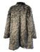 Vera Wang Size S Grey Polyester Faux Fur Snap Button Shag Long Sleeve Coat Grey / S