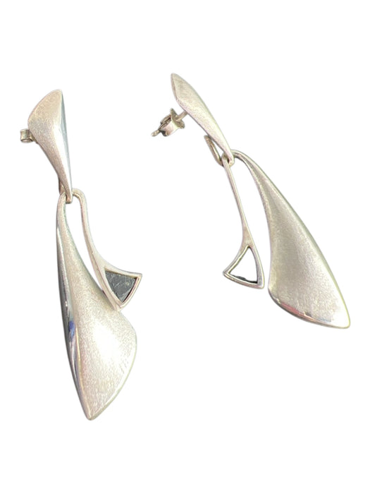 No Brand Black Stirling Silver & Leather Cord Lobster Clasp Stud Jewelry Set Black