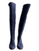 Stuart Weitzman Shoe Size 7 Navy Suede Elastic Back Almond Toe Knee High Boots Navy / 7