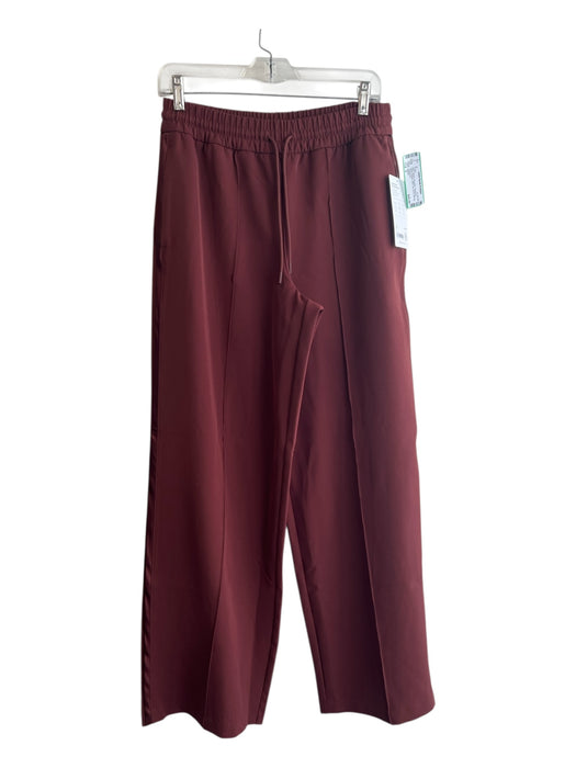 Athleta Size S Brown Polyester Drawstring Waist Pintuck Wide Leg Pants Brown / S