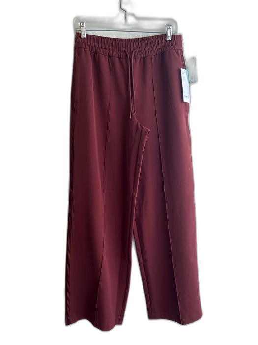 Athleta Size S Brown Polyester Drawstring Waist Pintuck Wide Leg Pants Brown / S