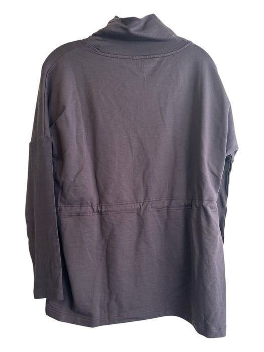 Athleta Size S Gray Tencel Blend Cinched Waist Long Sleeve Turtleneck Top Gray / S