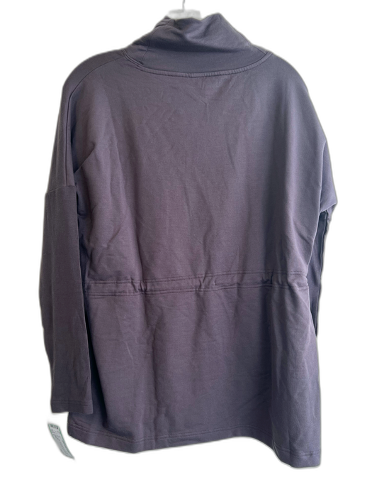 Athleta Size S Gray Tencel Blend Cinched Waist Long Sleeve Turtleneck Top Gray / S