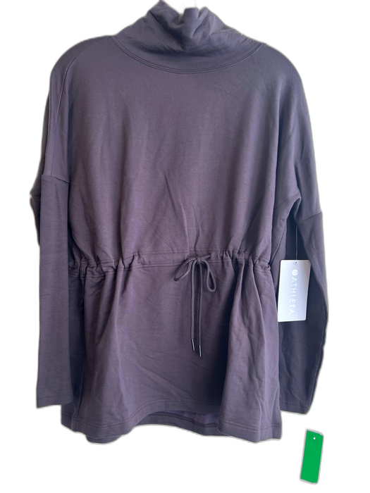 Athleta Size S Gray Tencel Blend Cinched Waist Long Sleeve Turtleneck Top Gray / S