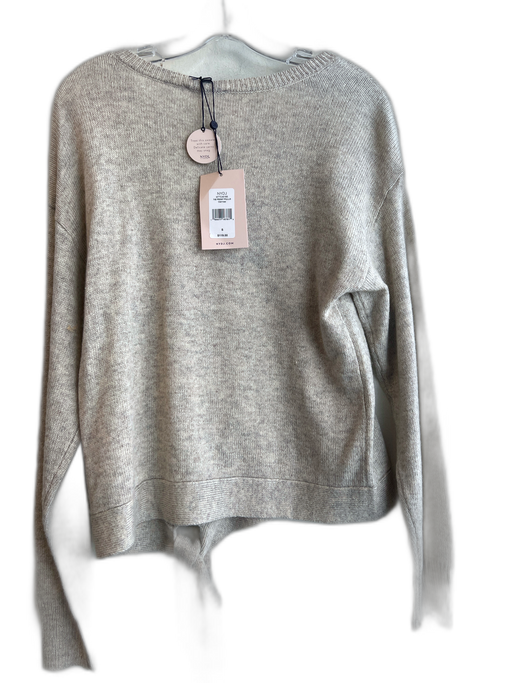 NYDJ Size S Beige Wool Blend Tie Waist Round Neck Sweater Beige / S