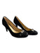 Coach Shoe Size 7 Black Suede silver tone hardware Turn Lock Round Toe Pumps Black / 7