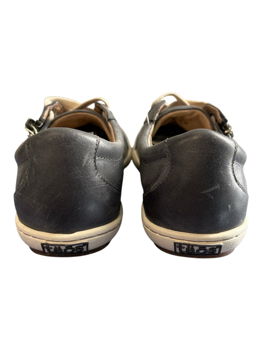 Taos Shoe Size 7.5 steel blue & beige Leather Perforated Low Top Sneakers steel blue & beige / 7.5