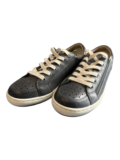 Taos Shoe Size 7.5 steel blue & beige Leather Perforated Low Top Sneakers steel blue & beige / 7.5