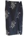 Milly Size 4 Black & White Viscose Blend Back Zip Beading Slit Maxi Skirt Black & White / 4