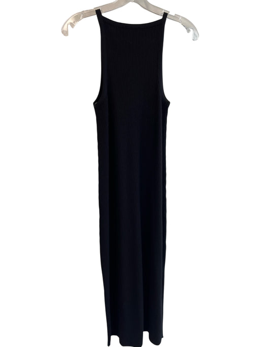 Vince Size S/P Black Cotton Blend High Neck Tank Elastic Maxi Dress Black / S/P