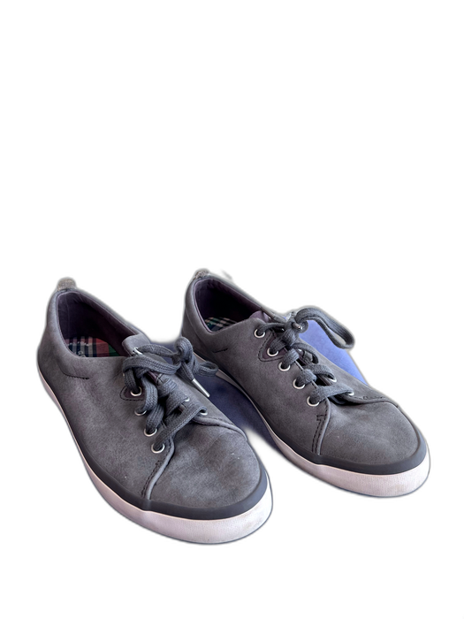 Sperry Shoe Size 7.5 Gray & White Manmade Material Suede Almond Toe Shoes Gray & White / 7.5