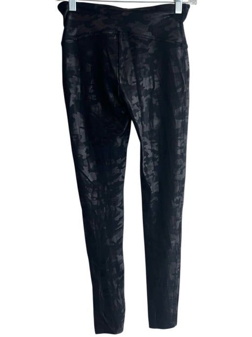 Spanx Size M Charcoal Polyester Blend Camo Stretch High Rise Leggings Charcoal / M
