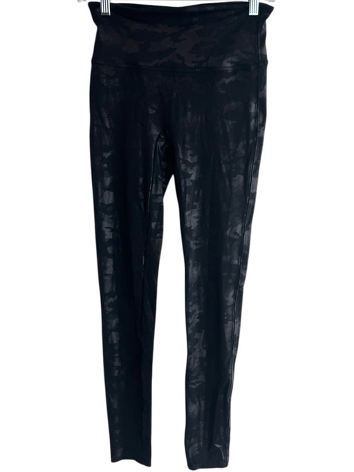 Spanx Size M Charcoal Polyester Blend Camo Stretch High Rise Leggings Charcoal / M
