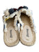Soludos Shoe Size 8 Blue & Multi Canvas Toe cap Pom Pom Flat Slide Shoes Blue & Multi / 8