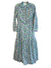 Hyacinth House Size XS Green & Purple Cotton & Polyester Lined Long Sleeve Dress Green & Purple / XS