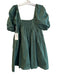 Hyacinth House Size XS Forest Green Cotton & Polyester Lined Knee Length Dress Forest Green / XS