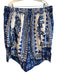 Farm Rio Size XS Blue & White Cotton Abstract & Floral Off Shoulder Top Blue & White / XS