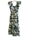 Hill House Size XS White, Green & Black Cotton Floral Stretch Panels Dress White, Green & Black / XS