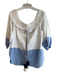 Misa Size S White & Blue Cotton Off Shoulder Long Sleeve Color Block Top White & Blue / S